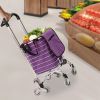 Folding Shopping Cart with Removable Liner 89 lb Capacity Swivel Wheels