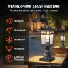 VEVOR 2 Pack Dusk to Dawn Outdoor Post Light, 15.75 in, Waterproof Lamp Post Light Fixtures with 5.5 in Pier Mount Base Glass Shade
