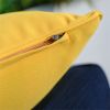 Set of 2 Yellow Lumbar Pillows Polyester Fabric
