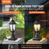 VEVOR Dusk to Dawn Outdoor Post Light, 15.75 in Height, Waterproof Lamp Post Light Fixture with 5.5 in Pier Mount Base Glass Shade