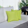 Set of 2 Green Patio Throw Pillows 16.5 Inch