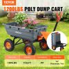VEVOR Garden Cart Durable Poly Dump Cart Steel Frame Dual Function Handle