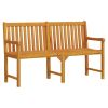 Natural Brown Solid Acacia Wood Garden Bench Large Outdoor Patio Seating