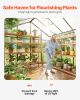 8 x 12 FT Polycarbonate Greenhouse with Vent Windows and Hinged Door