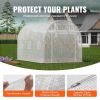 VEVOR Walk In Tunnel Greenhouse Hoop House Galvanized Steel Frame White PE Cover