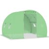 Medium Walk In Greenhouse Green PE Cover Galvanized Steel Frame Plant House