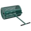 Compost Spreader Green Steel Standard Height-Adjustable