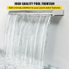VEVOR Stainless Steel Pool Fountain Waterfall Spillway Rectangular Outdoor Garden Feature