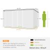 11.2 x 5.6 FT Galvanized Metal Storage Shed with Lockable Door