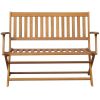 Natural Brown Solid Acacia Wood Garden Bench Outdoor Patio Seating