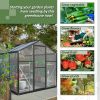 6 x 8 FT Walk In Polycarbonate Greenhouse with Roof Vent