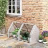 Portable Mini Greenhouse Outdoor Garden Plant Shelter with Zipper Doors and PE Cover