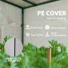 Walk-in Portable Small Greenhouse with UV-resistant PE Cover, 6.6' x 2.5' x 5.6' White