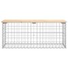 Compact Garden Bench Natural Solid Pine Wood & Galvanized Steel Frame