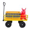 Heavy Duty Garden Tool Cart Firewood Transport Utility Wagon