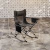 2 Pack Folding Rocking Camping Chairs with Headrest and Cooler Bag