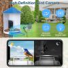 Smart Solar Bird Feeder with 1080P HD Camera AI Bird Identification WiFi App Control Waterproof Design