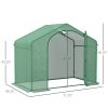 6 x 3 x 5 FT Walk In Greenhouse with PE Cover and Steel Frame
