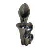39.4 Inch Outdoor Faux Stone LED Floor Standing Water Fountain Garden Patio Decor