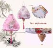 14 Inch Chinese Cloth Lantern with Red Floral Hanging Lampshade