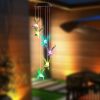 LED Solar Hummingbird Wind Chime Color Changing Waterproof Lights