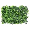 Artificial Leaf Fence Set of 24 Green Polyethylene 15.7 x 23.6 in