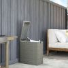 17 Gallon Wicker Outdoor Storage Box for Patio Cushions