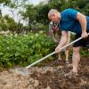 20 Inch Aluminum Lawn Soil Rake with Long Handle