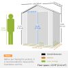6 x 4.5 FT Grey Plastic Storage Shed with Lockable Doors
