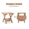 TALE Folding Adirondack Side Table Square All Weather Fade Resistant Plastic Wood Table