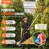 VEVOR 15.7 Inch 26CC 2 Cycle Gas Pole Hedge Trimmer Dual Action Blade and Adjustable Head