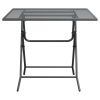 Large Garden Table Anthracite Expanded Metal Mesh – Durable Outdoor Patio Dining Table for Yard, Porch, Balcony & Garden Use