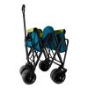 Collapsible Folding Wagon Utility Cart with Adjustable Handle Blue