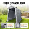 VEVOR 6x8 FT Portable Outdoor Storage Shed Tent Waterproof Canopy Shelter with Roll-Up Door and Steel Frame