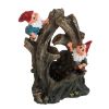 Woodland Gnome Water Fountain with LED Light Outdoor Decor