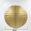 8 Inch Chinese Style Paper Hanging Lanterns 5 Pack Gold