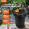 VEVOR Bio Pressure Pond Filter Up to 3200 Gallons with 13W UV-C Light 2630 GPH Outdoor Pond Filtration System