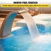 VEVOR Stainless Steel Pool Fountain Sheer Waterfall Outdoor Garden Water Feature