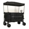 Collapsible Foldable Wagon with Canopy 480LB Heavy Duty Capacity