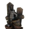 Antique Water Pump Design Outdoor Water Fountain with LED Light
