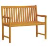 Small Garden Bench Natural Solid Acacia Wood – Compact Outdoor Patio Bench