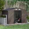 9 x 6 FT Outdoor Garden Storage Shed with Sliding Doors