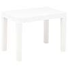 Garden Bench Set of 2 White Plastic Medium Lightweight