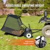 VEVOR 52 Inch Tow Behind Lawn Sweeper 26 Cu Ft Heavy Duty Leaf and Grass Collector with Dumping Rope Design