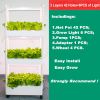 3 Tier Hydroponic Growing System 42 Pods Indoor Garden Kit with 6 Grow Lights