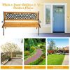 Cast Iron Outdoor Patio Bench Heavy Duty Metal Garden Seating