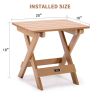 TALE Folding Adirondack Side Table Square All Weather Fade Resistant Plastic Wood Table