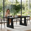 70 Inch Rectangular Wood Dining Table Kitchen Table for 6 to 8 People Modern Dining Room Table