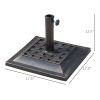 20 lb Resin Patio Umbrella Base Square Parasol Stand