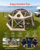 15x15 FT pop up gazebo screen tent, 13-sided camping canopy with removable top and carry bag.